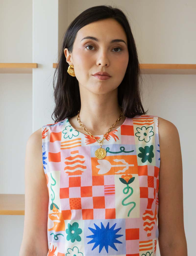 Linda mosaic robe