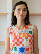 Linda mosaic robe