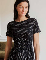 Ness Black Polka Dot Dress
