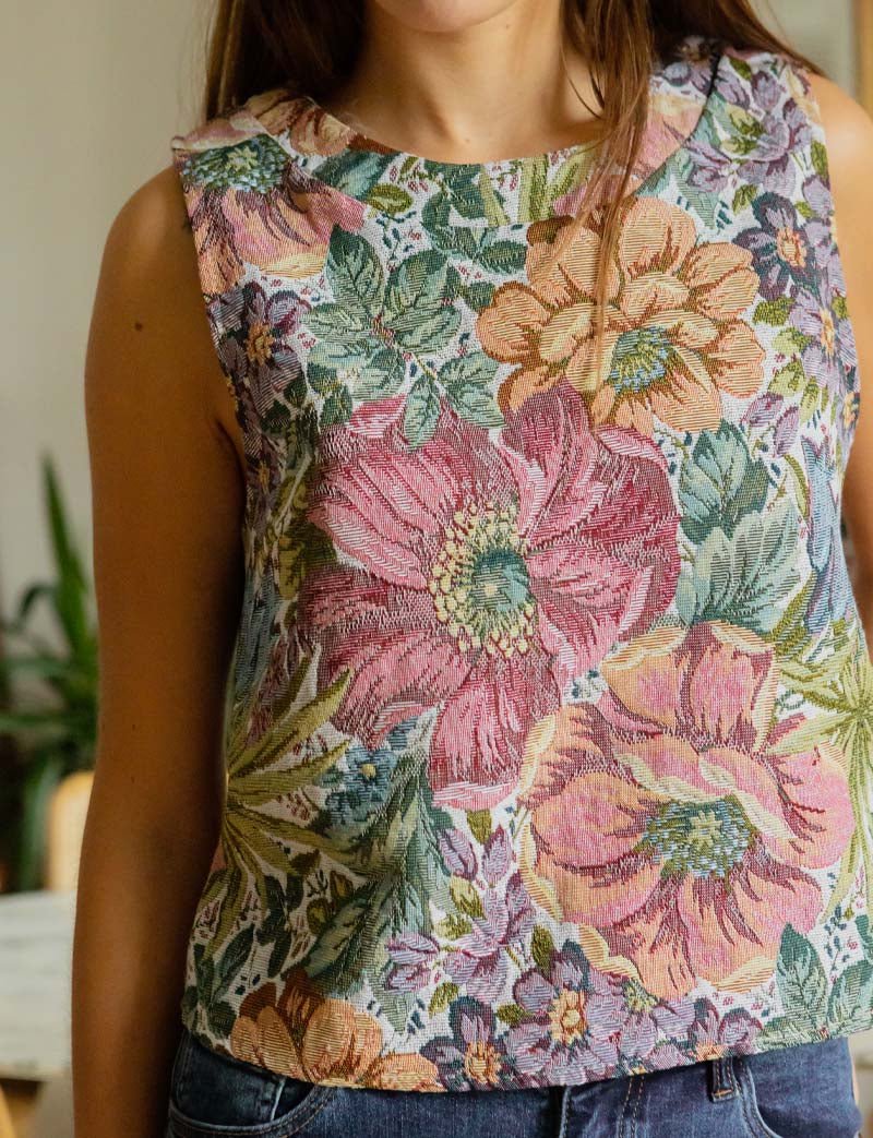Floral Jacquard Boba Top