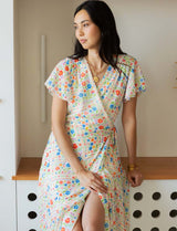 Hasina floral patchwork robe