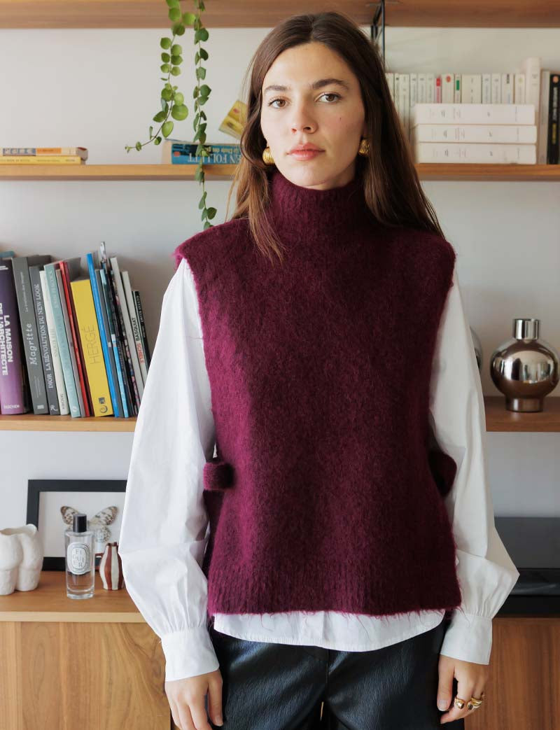 Pull bordeaux Zary