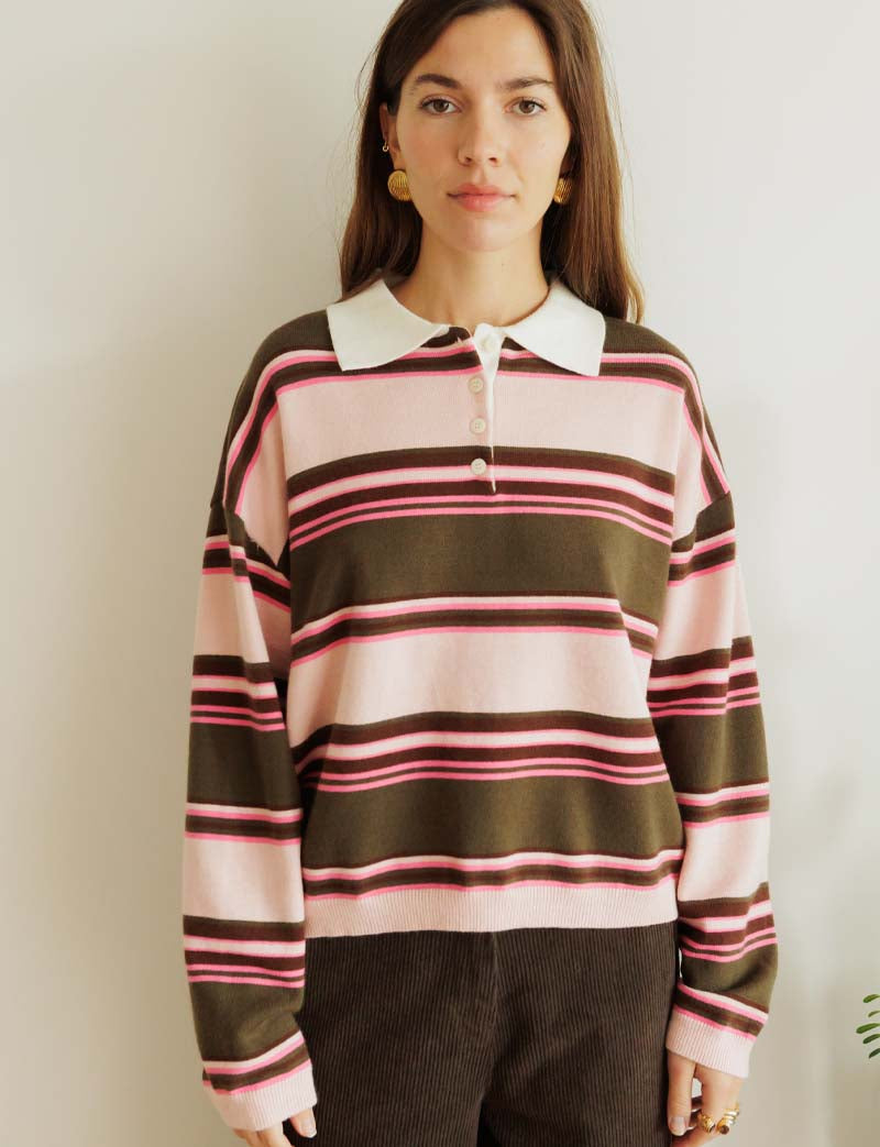Jersey rosa y caqui Reese