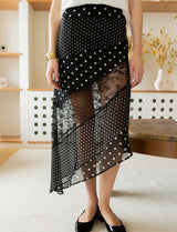 Black skirt with white polka dots Mona