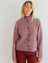 Gilet à rayures bordeaux Ekai