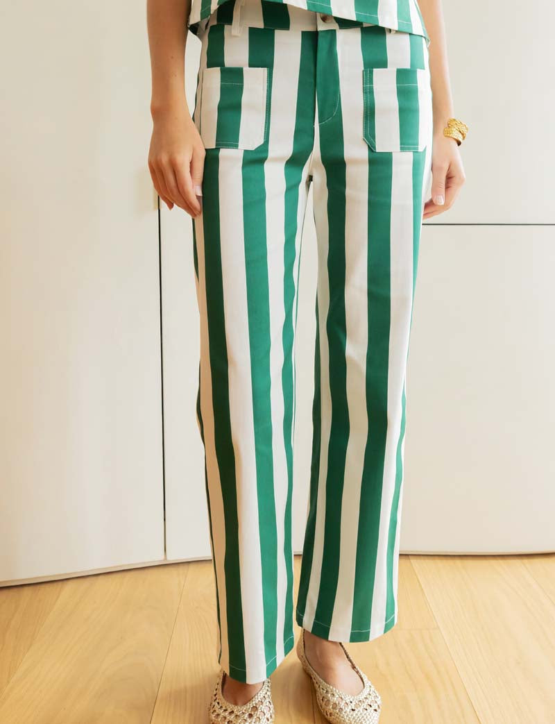 Green striped jeans Aldo