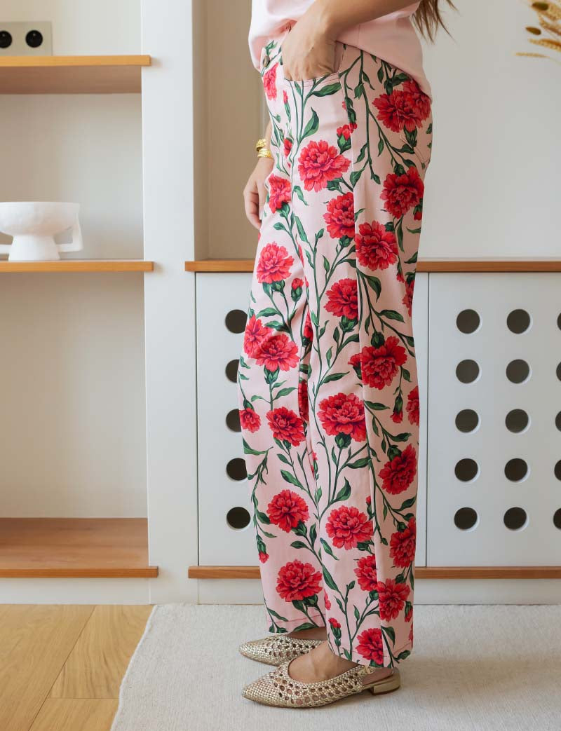 Jean rose fleuri 2 Jony