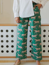 Pantalon vert & léopards Niko