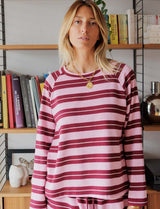 Pink & burgundy Lior top