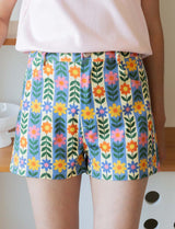 Short striped floral Kevy