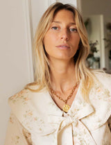 Robe écrue fleurie Mila