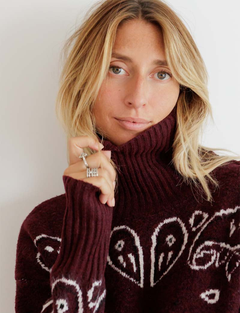 Pull bordeaux Berel