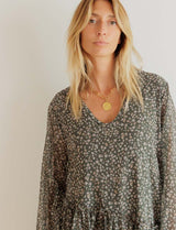 Green floral dress Maeva