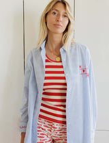 Off-white and red striped top Nera