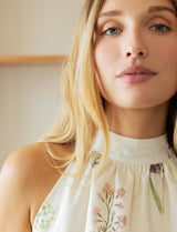 Robe écrue & fleurs Josia