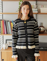 Gilet noir & écru Hudson