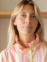 Pink and yellow striped Gustava shirt