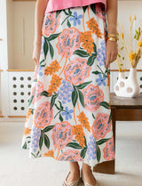 White Floral Skirt Yvelle