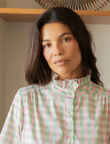 Pink & Green Vichy Robe Yaiza