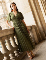 Robe olive Loélia