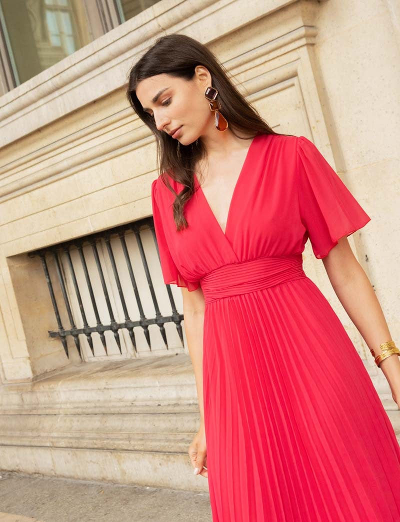 Loélia raspberry dress