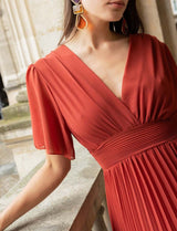 Loélia terracotta dress