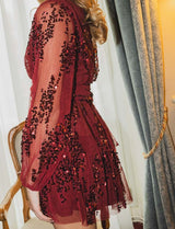 Adelia burgundy dress