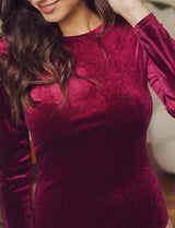 Coco burgundy lace bodysuit