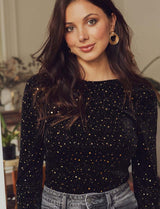 Coco black &amp; gold bodysuit