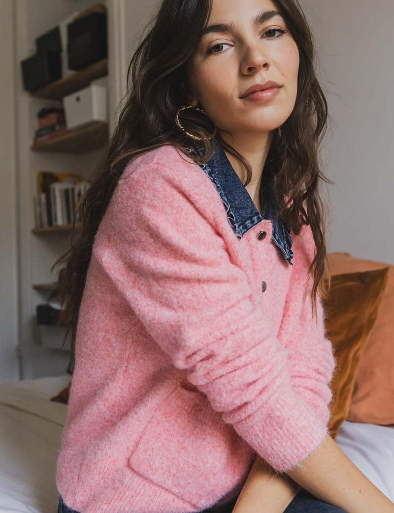 Paula pink cardigan