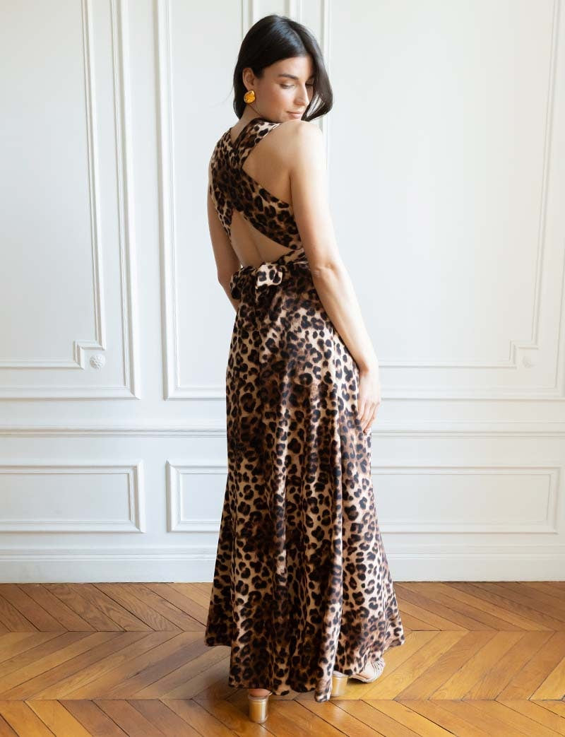 Loriana leopard print dress