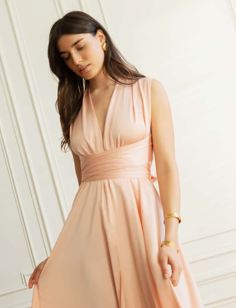 Robe rose poudré Layana