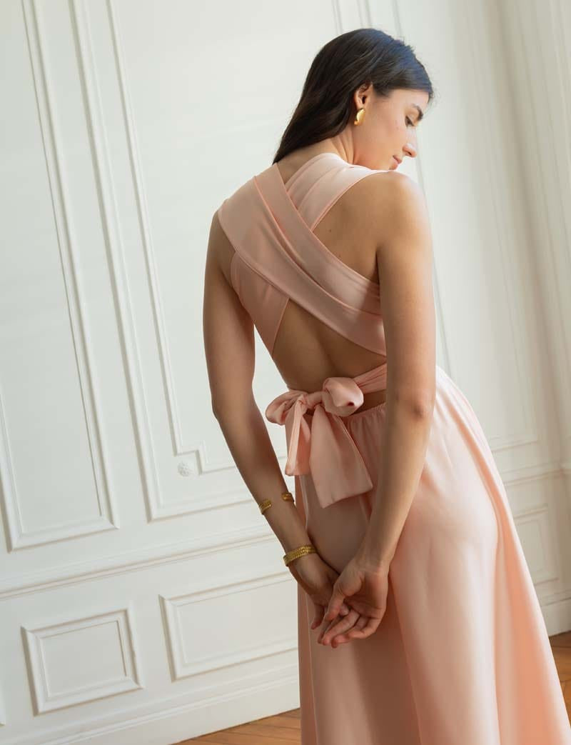 Robe rose poudré Layana