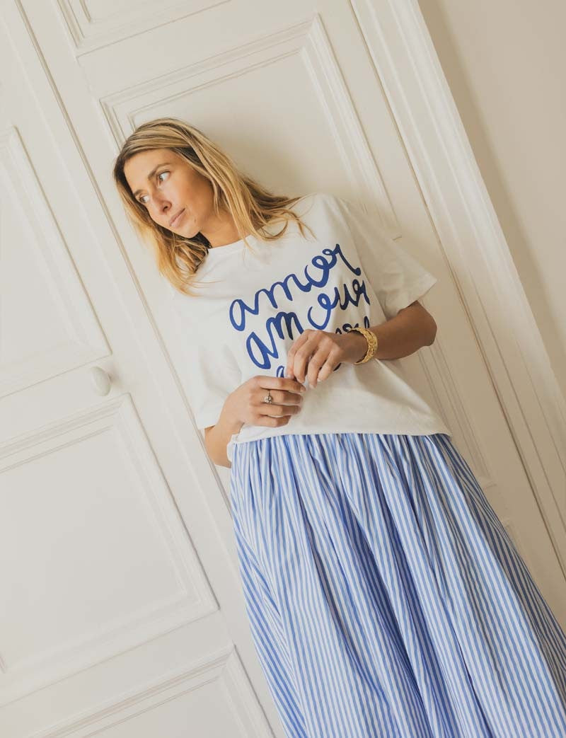 Jupe à rayures Bacci