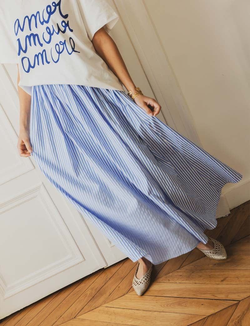 Jupe à rayures Bacci