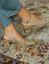 Ema gold pumps