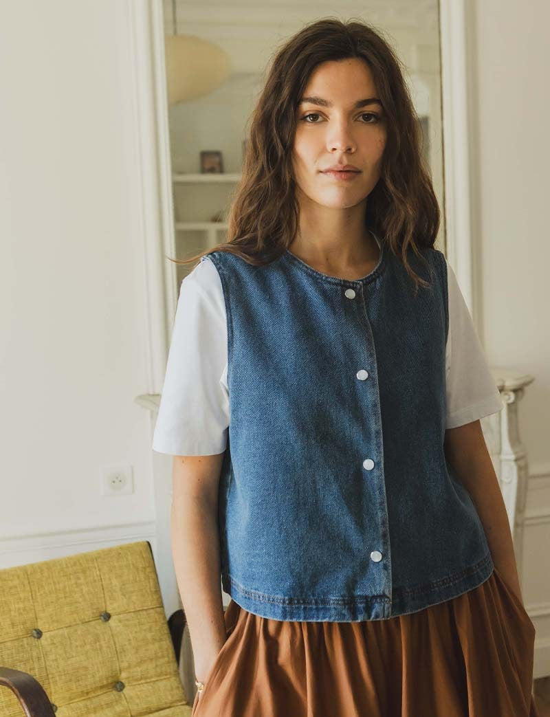 Gilet en jean Osher