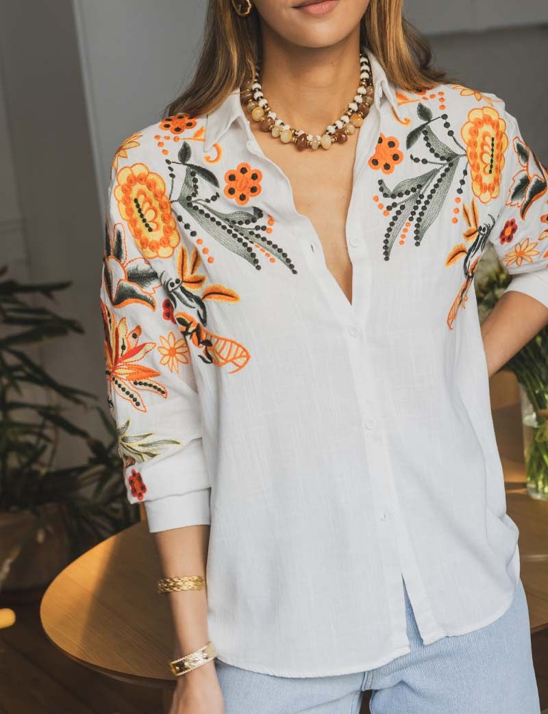 Chemise brodée Edao