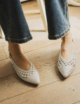 Nessi silver ballet flats