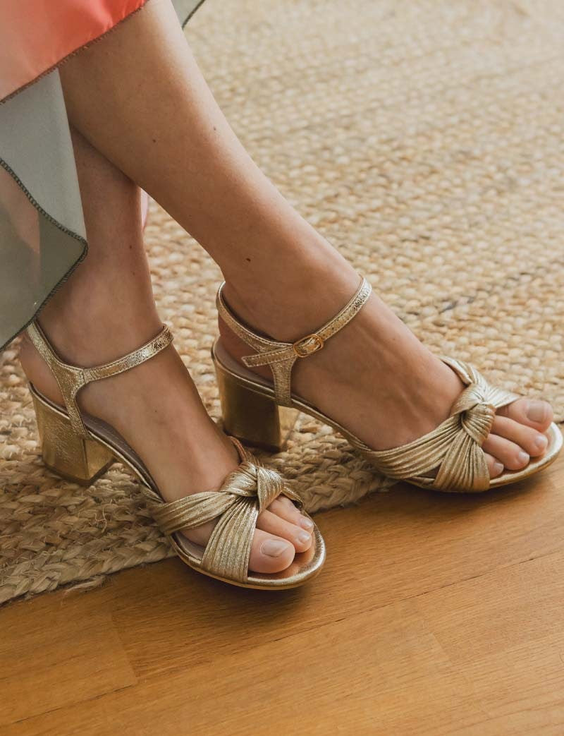 Sandales dorées Pruna