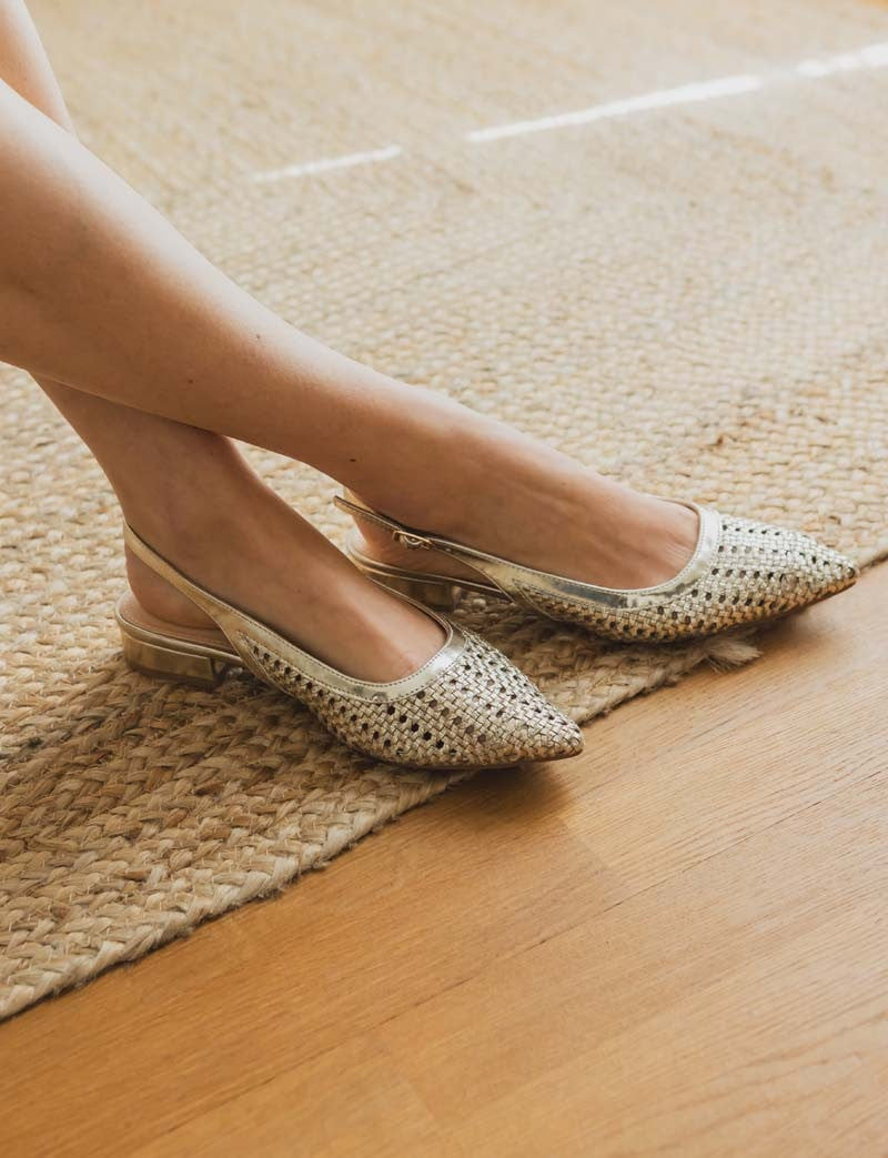 Sadio Gold Ballerinas