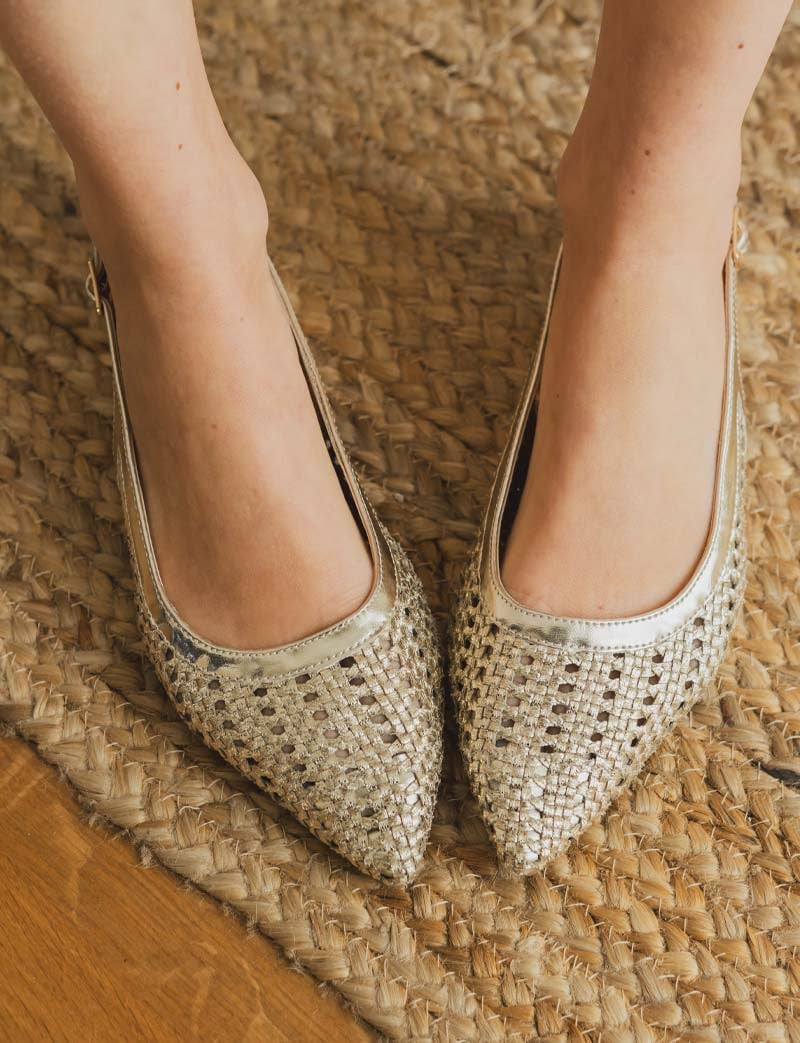 Ballerines dorées Sadio