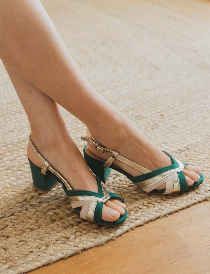 Vulna green sandals
