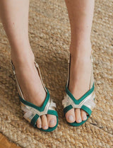Sandales vertes Vulna