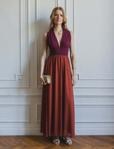 Robe bordeaux & terracotta Suzana