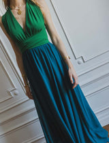 Robe verte & canard Suzana