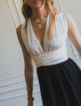 Robe blanche & noire Suzana