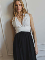 Robe blanche & noire Suzana