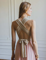 Robe sable & rose Suzana