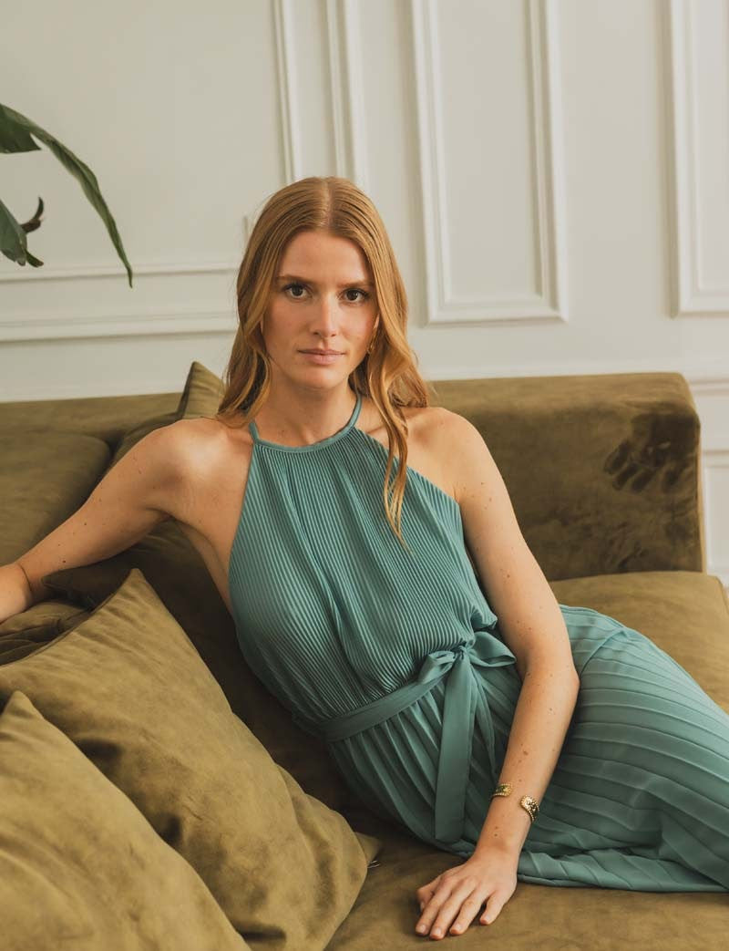 Robe céladon Elisa